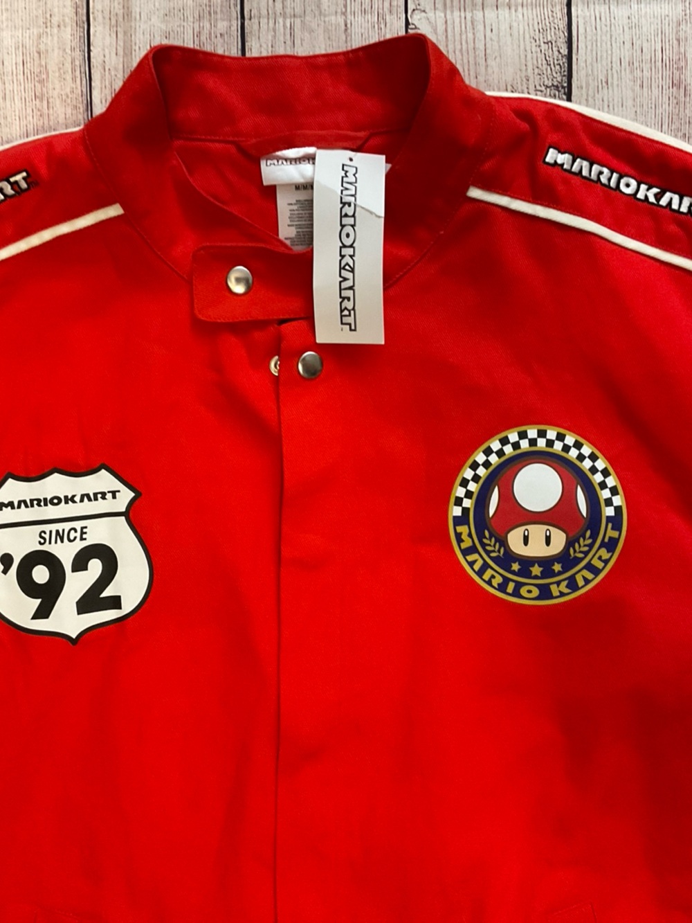 Target Red Mario Kart Racing Bomber Jacket - Picture 3 of 9
